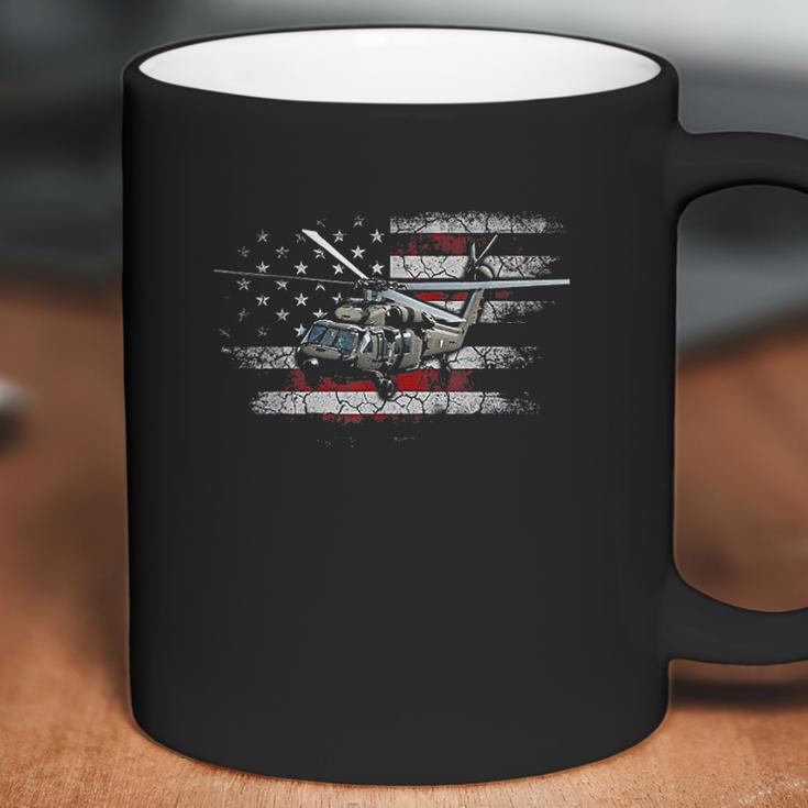 Uh60 Black Hawk Helicopter Vintage Flag Veteran Coffee Mug