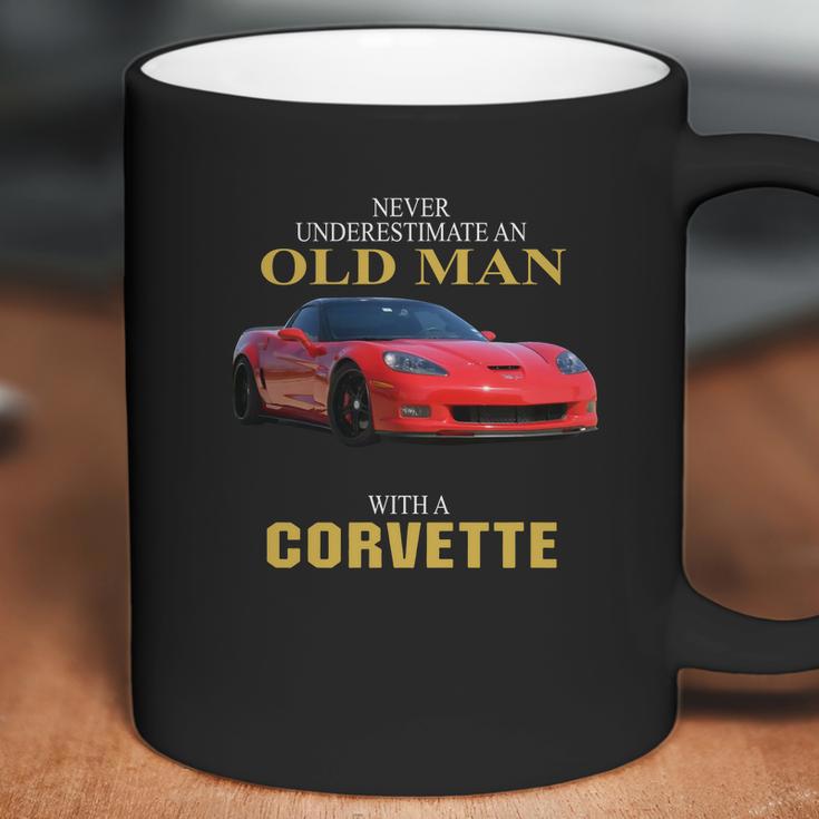 Never Underestimate An Old Man With A Corvette Coffee Mug