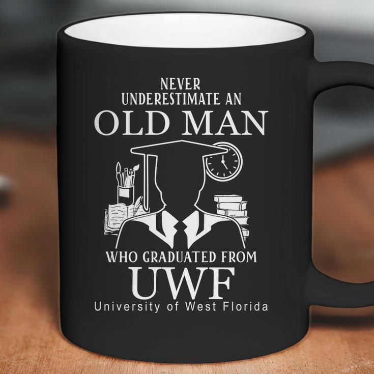 Never Underestimate An Old Man Who Graduated From Uwf University Of West Florida Coffee Mug