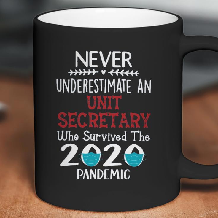 Never Underestimate Who Survived The Pandemic Sterile Unit Secretary Coffee Mug