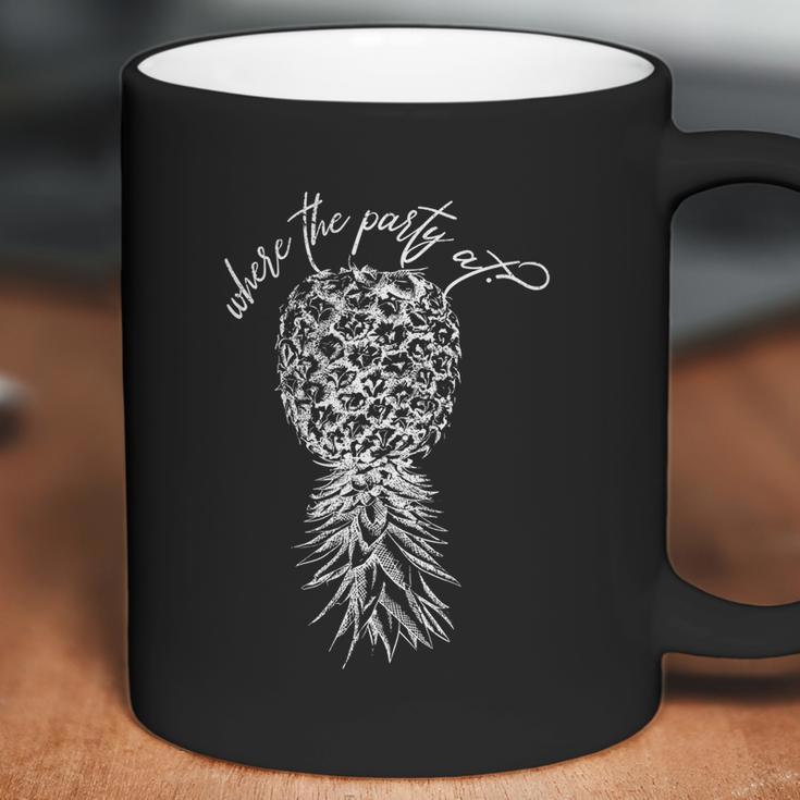 Upside Down Pineapple Where Party Funny Swinger Gift Coffee Mug