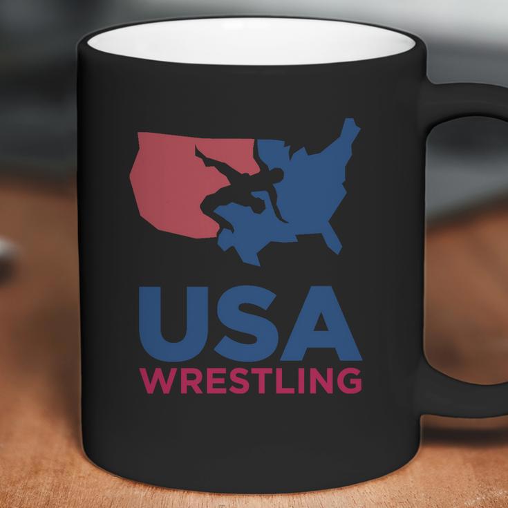 Usa Wrestling Eroded Coffee Mug