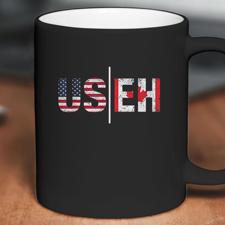 Useh Us Eh Usa Flag Pride Canadian Canada Coffee Mug