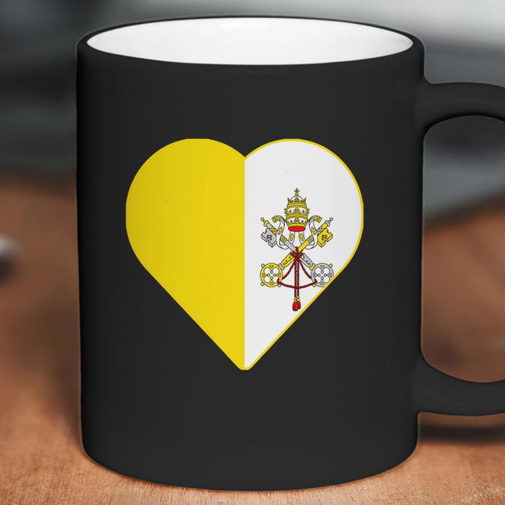 Vatican City Flag Heart Coffee Mug