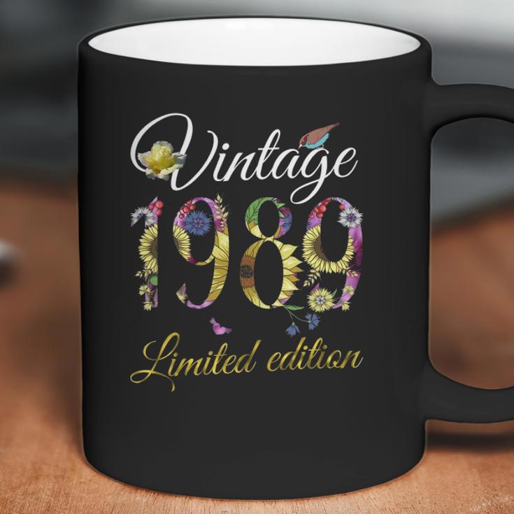 Vintage 1989 Tee 32 Years Old Sunflowers Floral 32Nd Birthday Coffee Mug