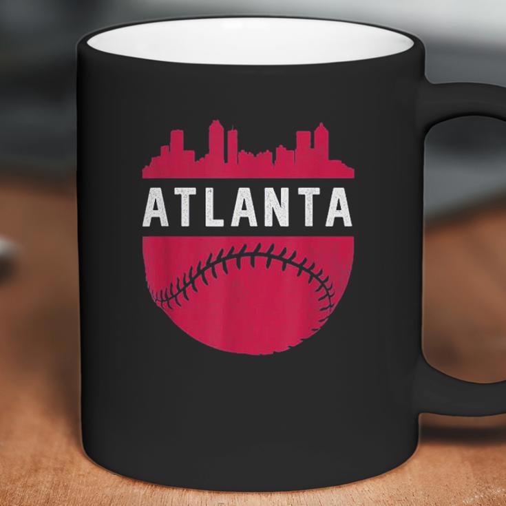 Vintage Downtown Atlanta Georgia Skyline Baseball Coffee Mug