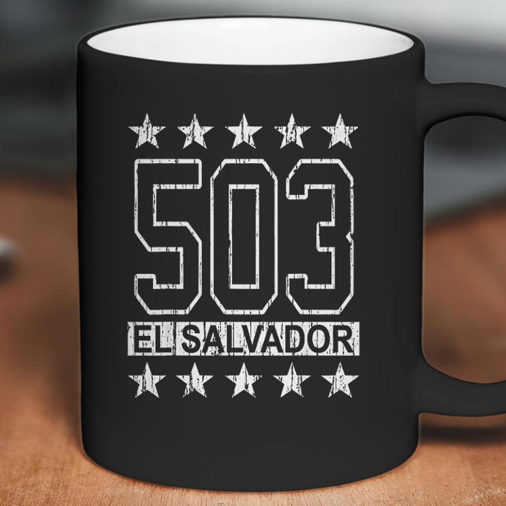 Vintage El Salvador Flag 503 Jersey Coffee Mug