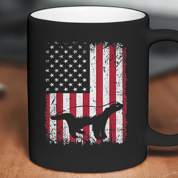 Vintage Honey Badger American Flag Animals Lover Coffee Mug