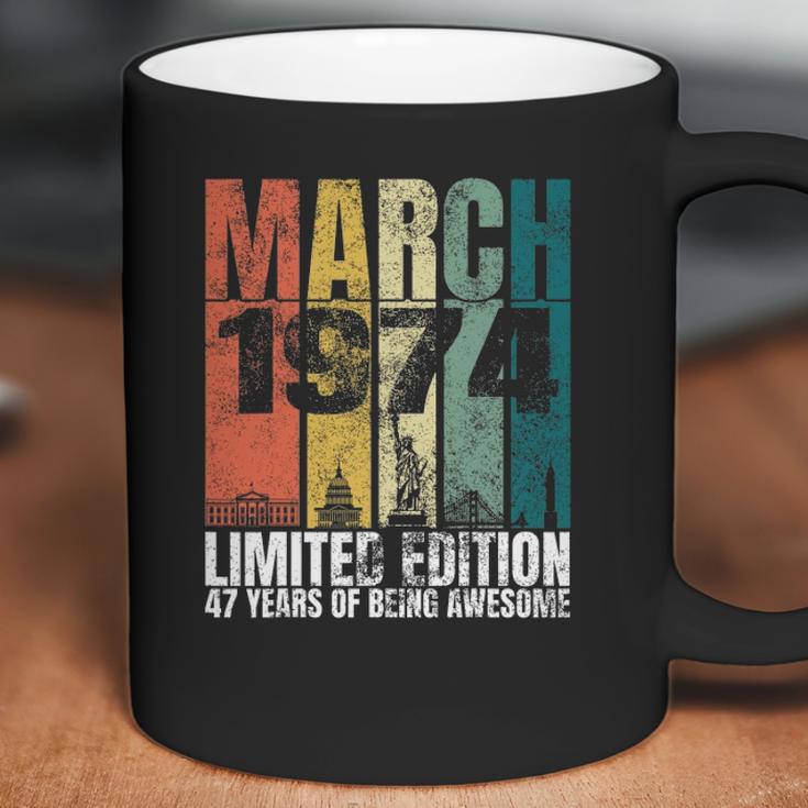 Vintage March 1974 Bday Gifts 47 Years Old 47Th Birthday Coffee Mug