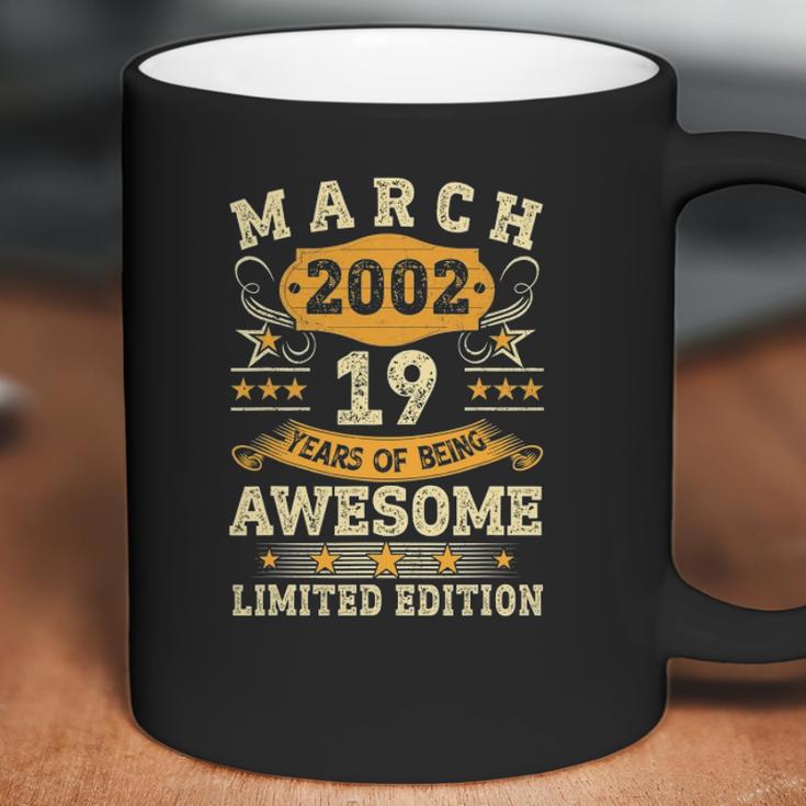 Vintage March 2002 19Th Birthday Men Women 19 Years Old Coffee Mug