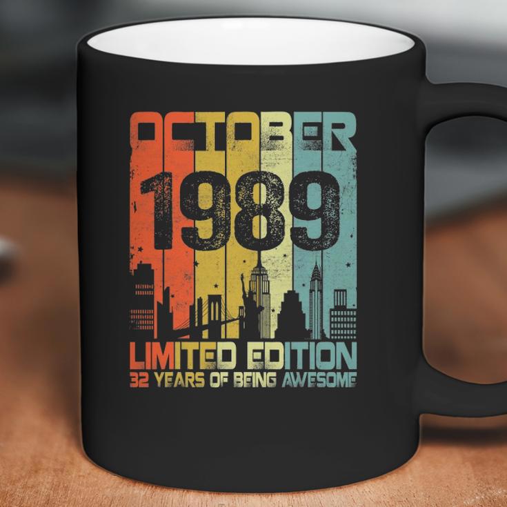 Vintage October 1989 Funny 32Nd Birthday 32 Years Old Gift Coffee Mug