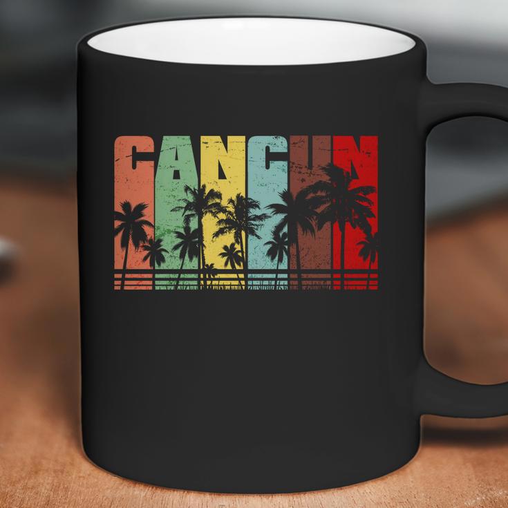 Vintage Retro Cancun Palm Tree Logo Coffee Mug