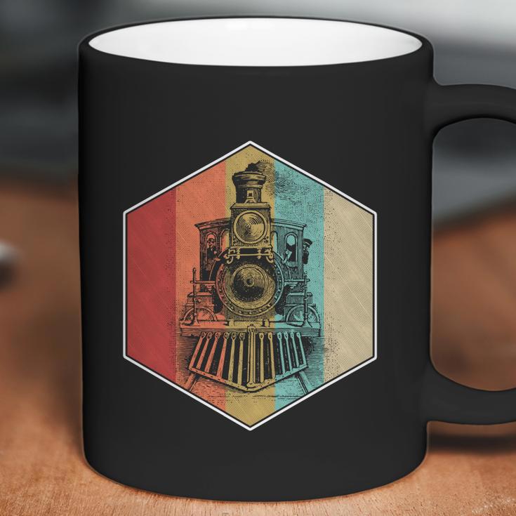 Vintage Retro Train Steam Engine Locomotive Trainspotting Gift Graphic Design Printed Casual Daily Basic Coffee Mug