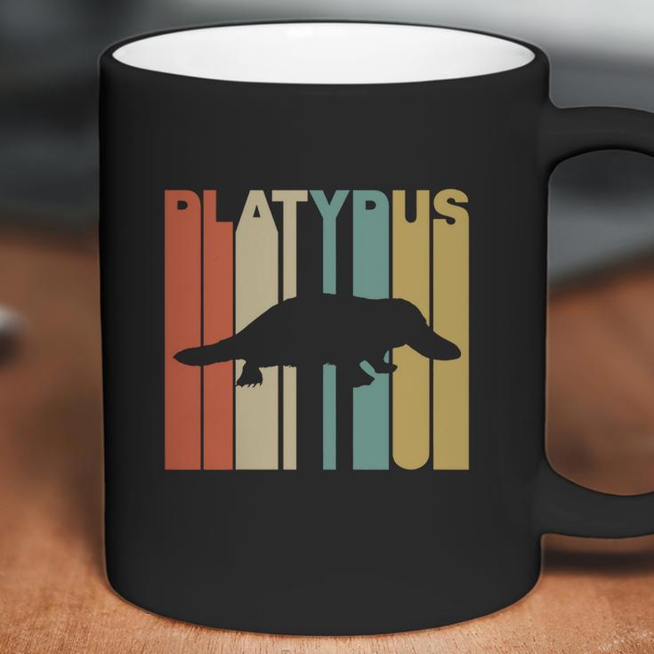 Vintage Style Platypus Silhouette T-Shirt Coffee Mug