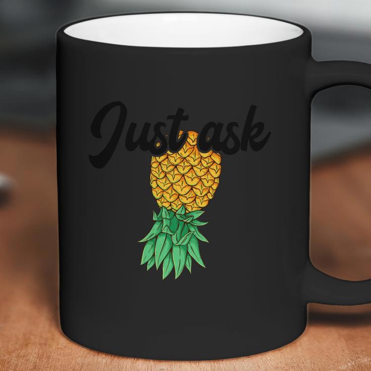 Vintage Upside Down Pineapple Just Ask Subtle Swinger Meaningful Gift Coffee Mug