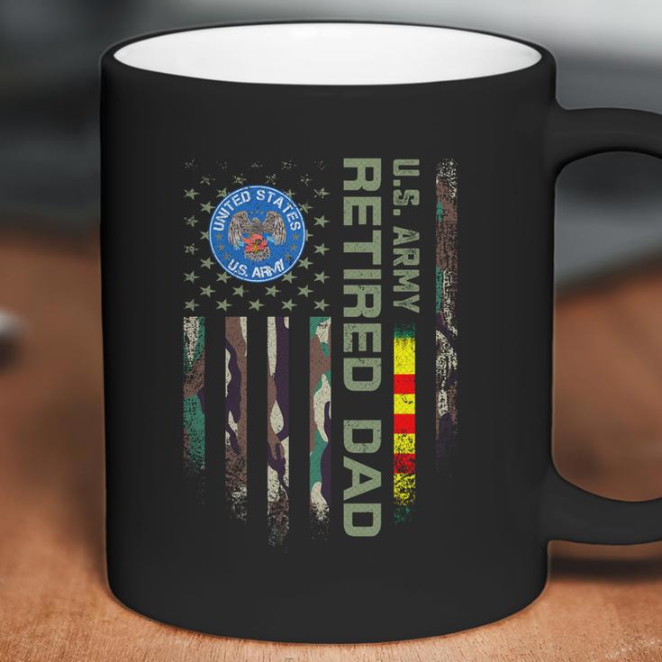 Vintage Usa Camo Flag Us Army Vietnam Veteran Retired Dad Gift Graphic Design Printed Casual Daily Basic Coffee Mug