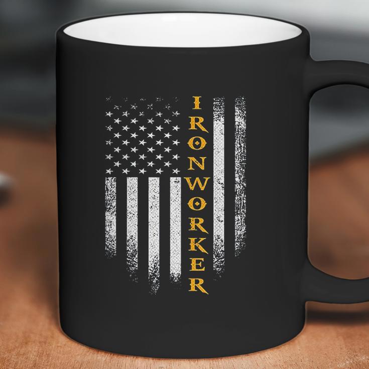 Vintage Usa Ironworker American Flag Iron Worker Patriotic Coffee Mug