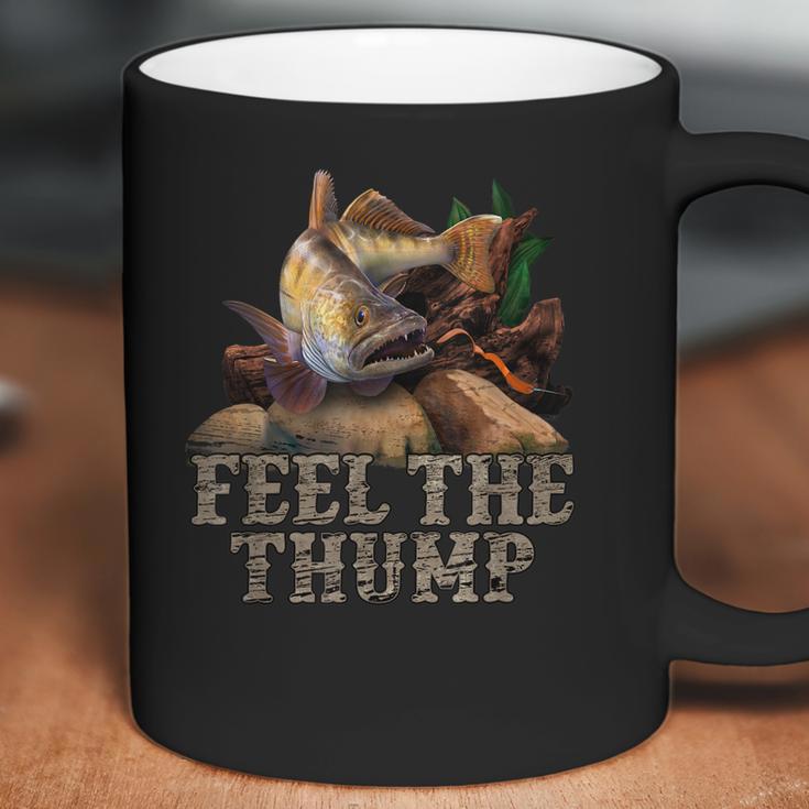 Walleye Fishing Funny Quote Feel The Thump Coffee Mug