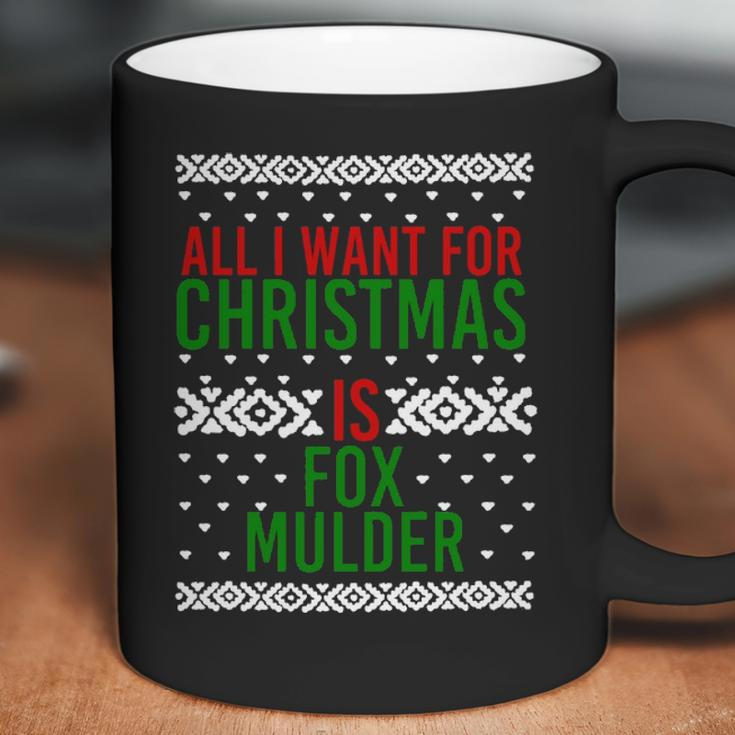 All I Want For Christmas Fox Mulder Fitted ScoopCoffee Mug