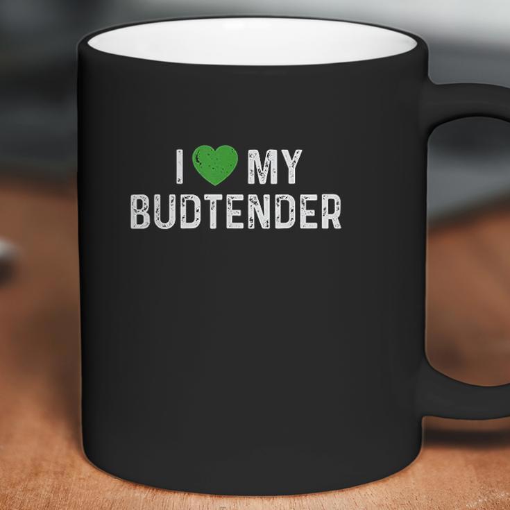 Weed Stoner I Love Heart My Budtender Cannabis Dispensary Coffee Mug