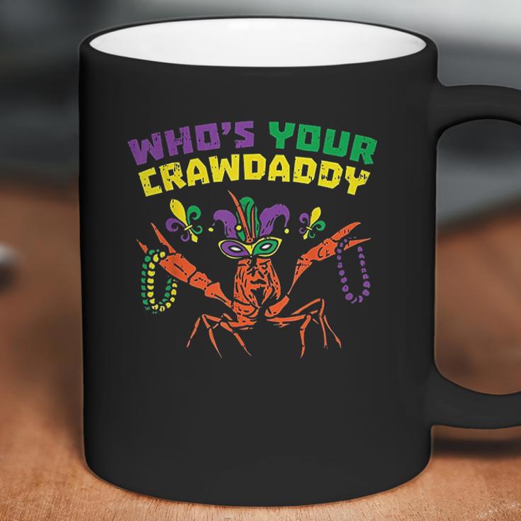 Whos Your Crawdaddy Crawfish Jester Beads Funny Mardi Gras Coffee Mug