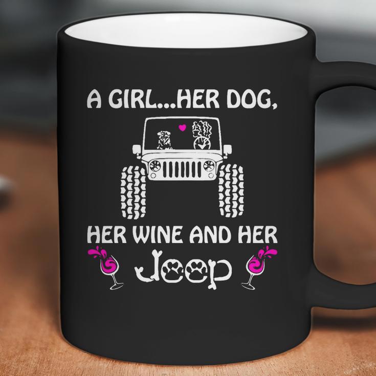 Her Wine And Her Jeep Coffee Mug