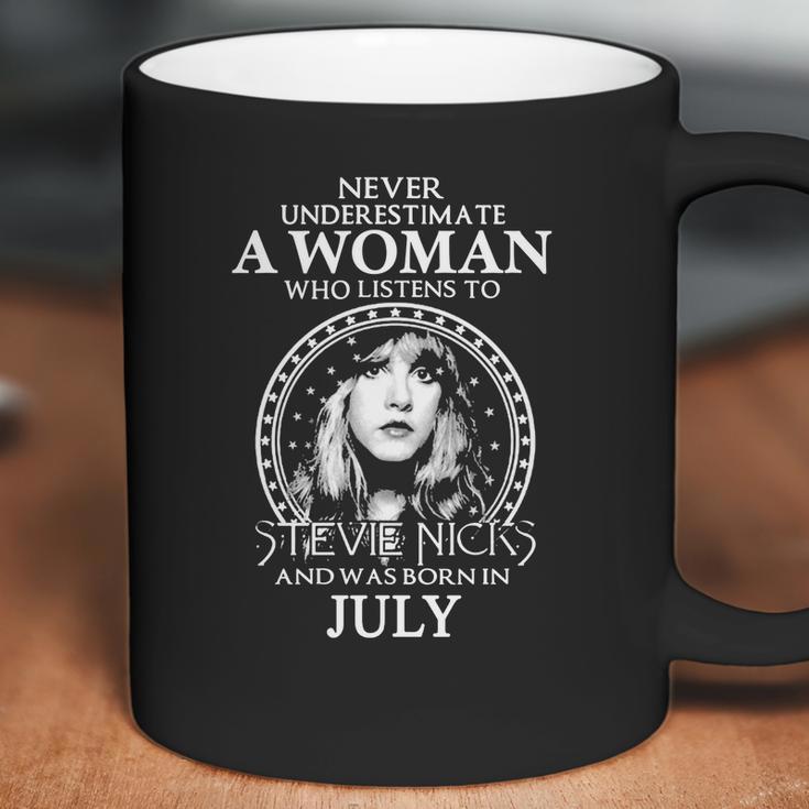 Woman Listens To Stevie Nicks Coffee Mug