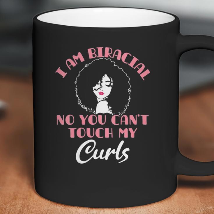 Womens I Am Biracial Funny Curls Mixed Race Girl Multiracial Ethnic V-Neck Coffee Mug