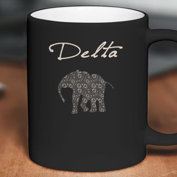 Womens Delta Crimson And Creme Elephant Coffee Mug