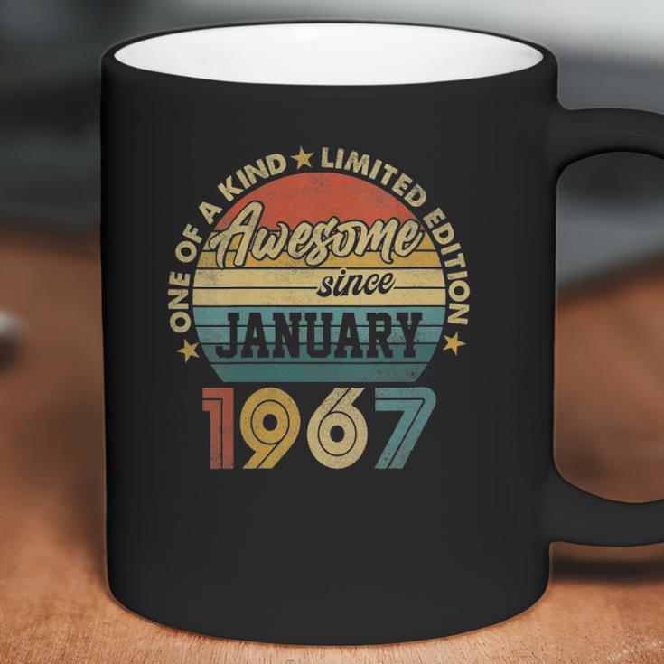 Womens January 1967 Vintage 55 Years Old Retro 55Th Birthday Gift V-Neck Coffee Mug