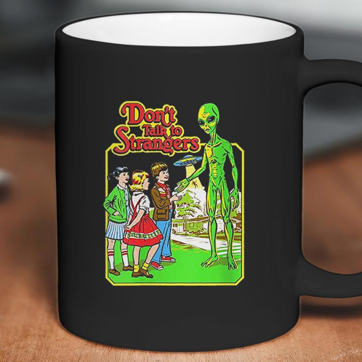 Womens Mens Stranger Alien Dont Talk To Strangers Funny UFO Believers Coffee Mug