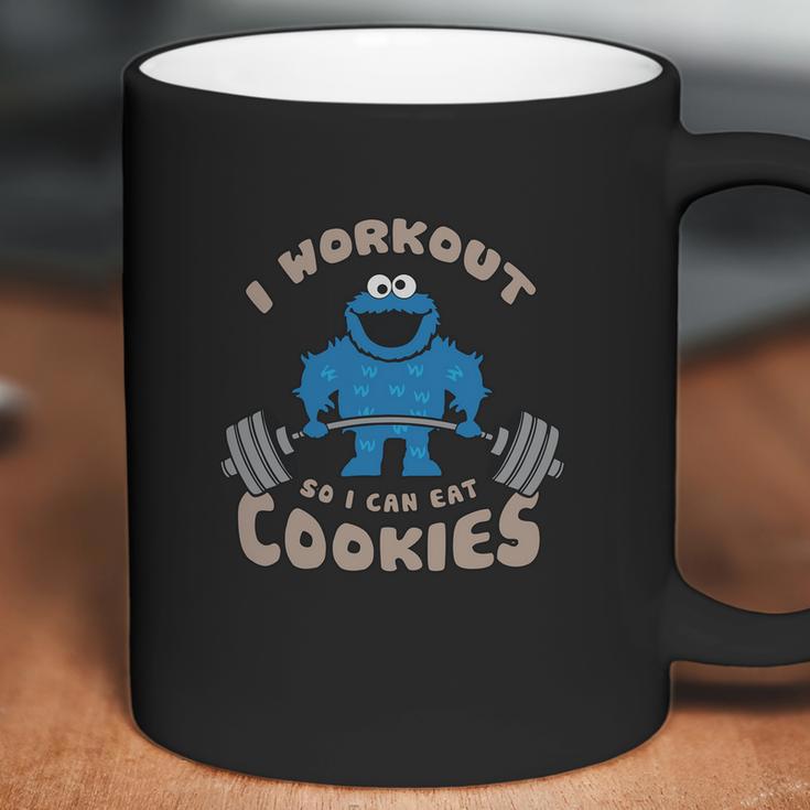 I Workout So I Can Eat Cookies Cookie Monster T-Shirt Coffee Mug