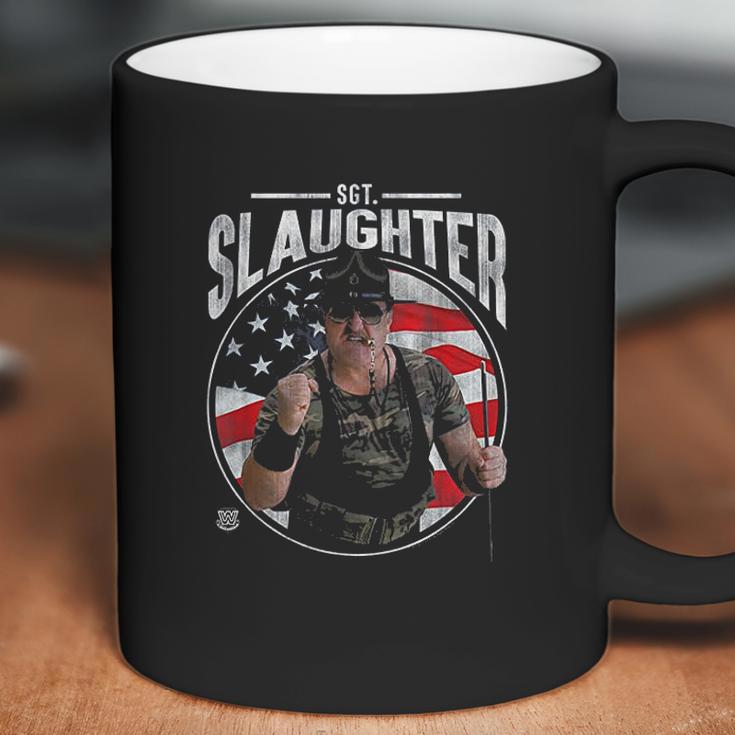 Wwe Sgt Slaughter With Flag Coffee Mug