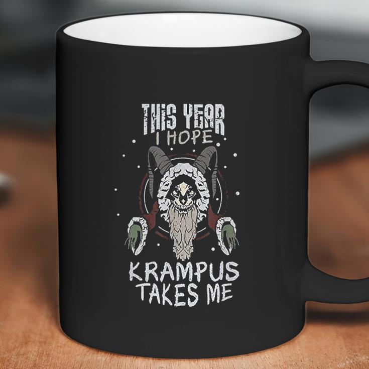 This Year I Hope Krampus Takes Me Christmas Coffee Mug