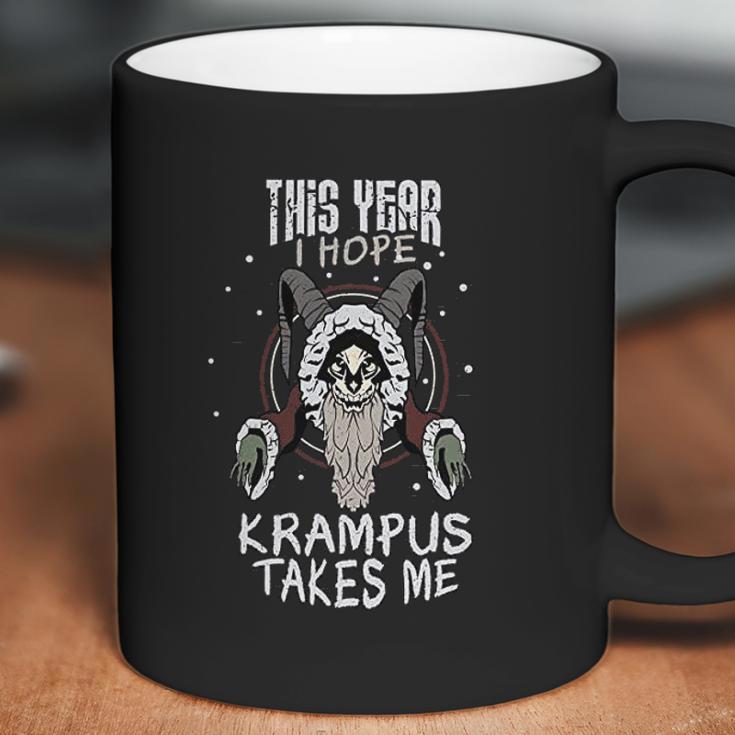 This Year I Hope Krampus Takes Me Christmas Halloween Demon Coffee Mug