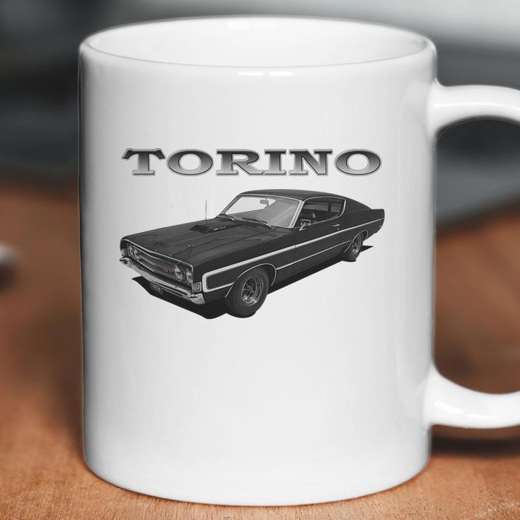 1969 Ford Torino Gt Black Coffee Mug