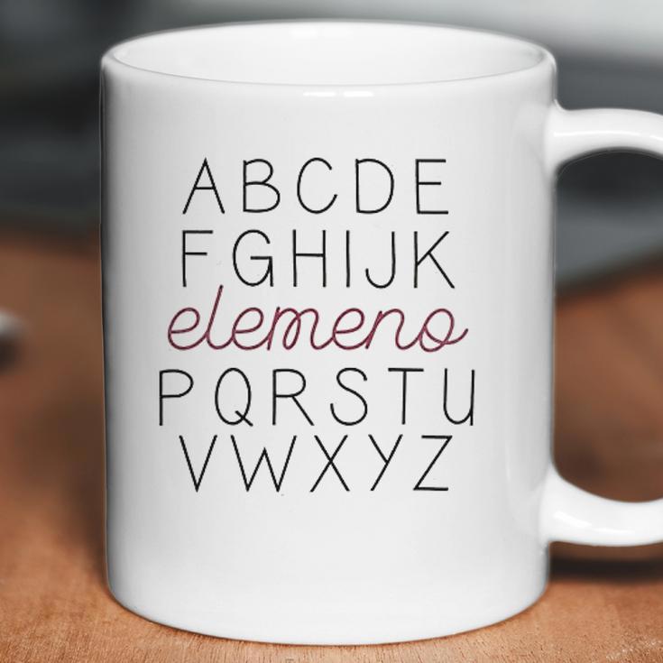 Abc Elemeno Teacher Letters Printed Funny Saying Inspirational Coffee Mug