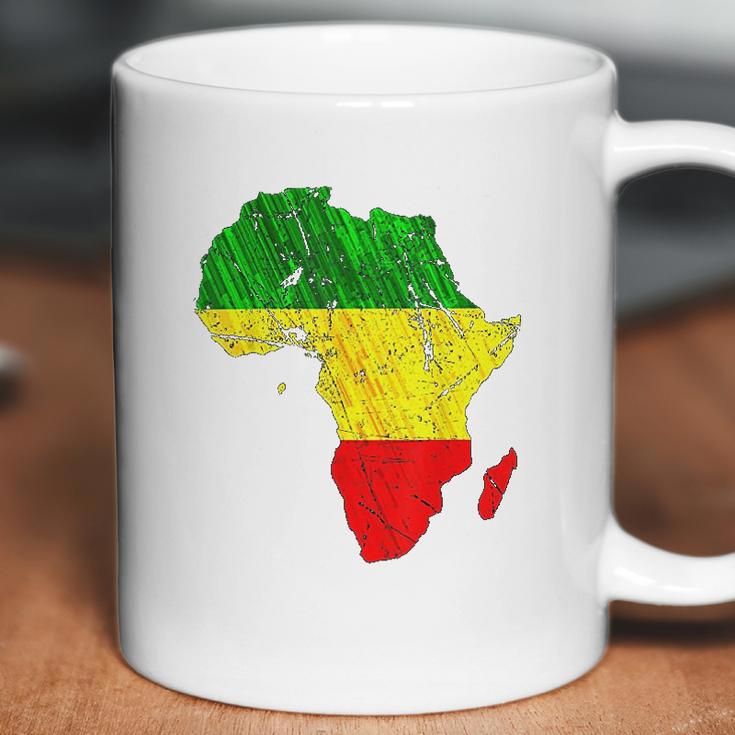 Africa Map Reggae Rasta Green Yellow Red Africa Pride Coffee Mug