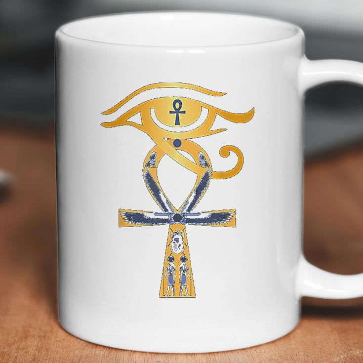 Ancient Egypt God Eye Of Horus Ankh Egyptian Symbol Coffee Mug