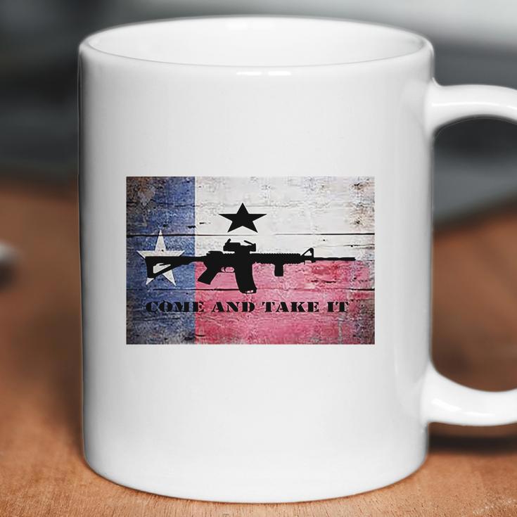 Come And Take It Ar 15 Rifle Texas Flag Coffee Mug