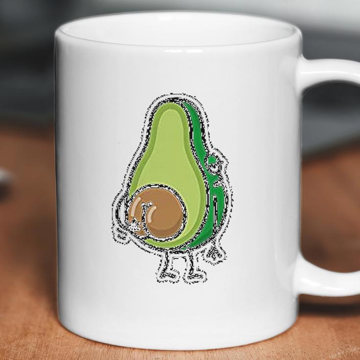 Avocado Seed Fat Funny Vegan Big Scratching Coffee Mug