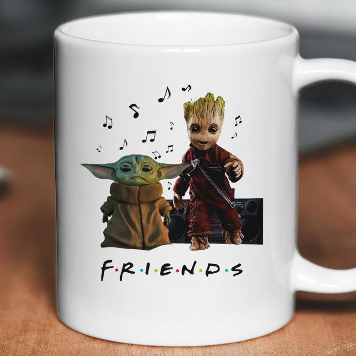 Baby Yoda And Baby Groot Friends Coffee Mug