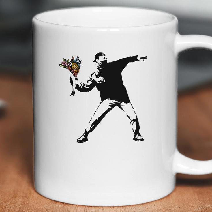 Banksy - Rage Flower Thrower Coffee Mug