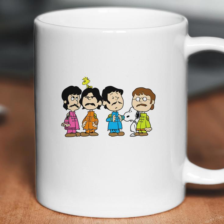 The Beatles Peanuts StyleShirt Coffee Mug