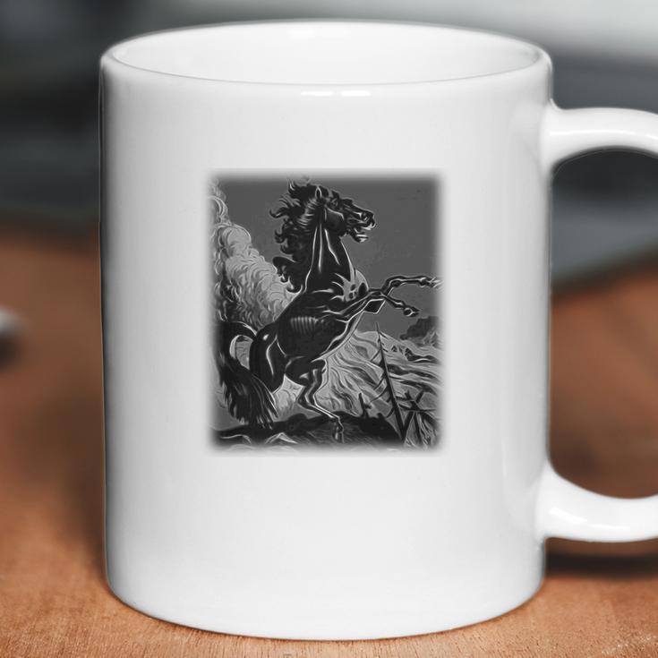 Black Horse Rearing Stallion Coffee Mug