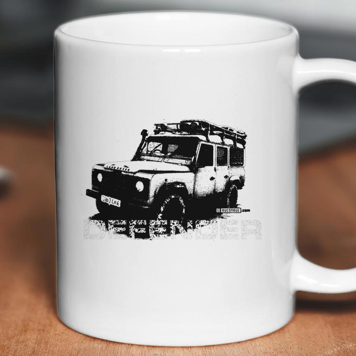 Brown Land Rover Defender Illustation - Autonaut Coffee Mug