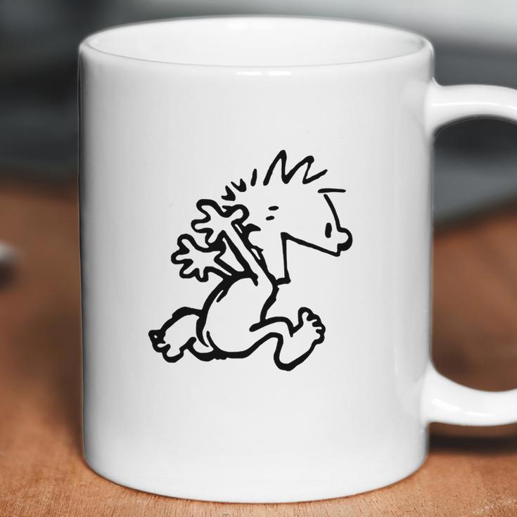 Calvin & Hobbes Comic Running Naked Coffee Mug