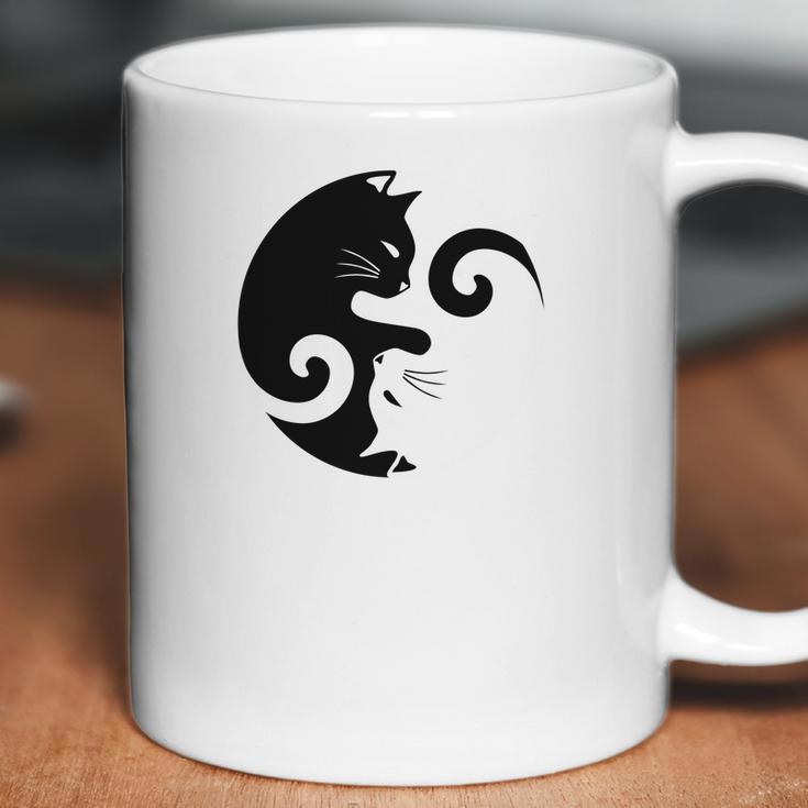 Cats Rule Simple Yin Yang Animal Graphic Coffee Mug