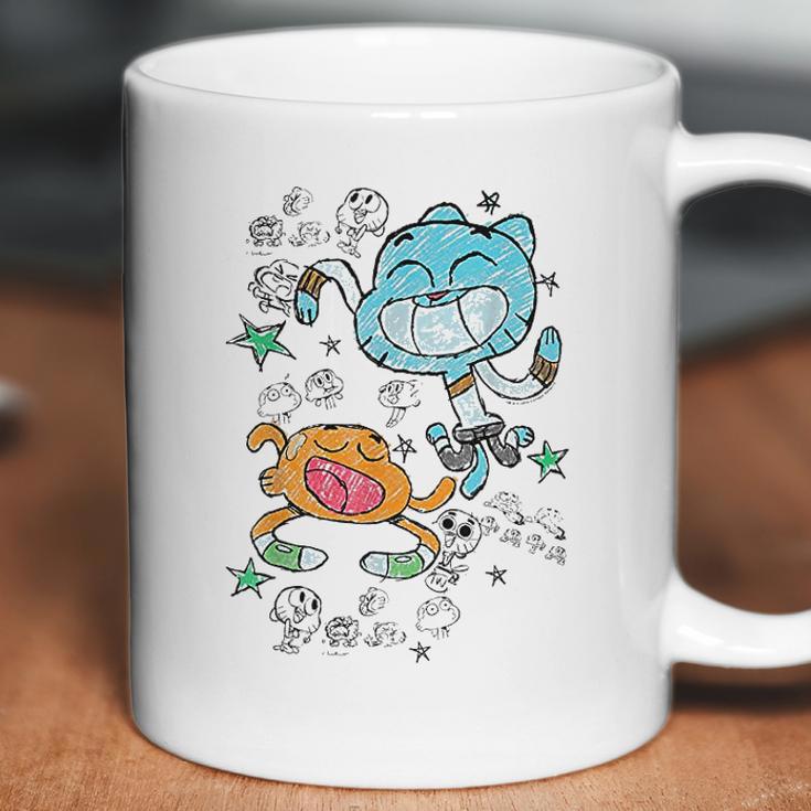 Cn The Amazing World Of Gumball And Darwin Sketches Coffee Mug