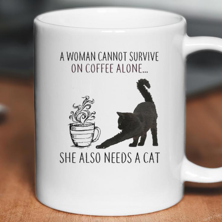 Coffee And Cat Lover She Also Needs A Cat New 2022 Gift Coffee Mug